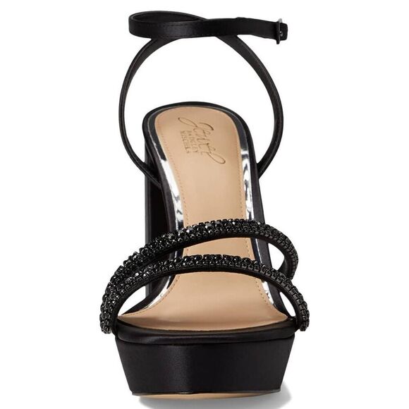 Jewel Badgley Mischka Rochel Platform Block Heel with Gemstone Embellished Strap - Picture 2 of 5